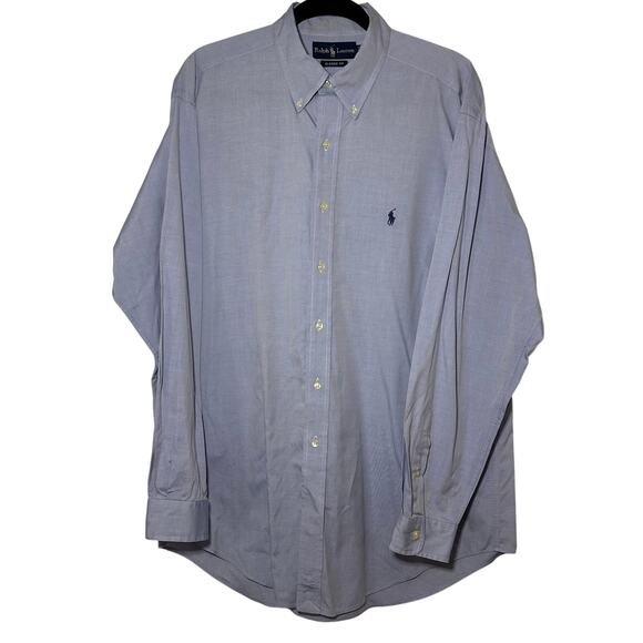 Ralph Lauren Men’s Classic Fit Button Down Blue 16 1/2 34-35 NWOT - Picture 1 of 8